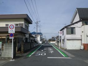 「ゾーン30」施工後の道路写真
