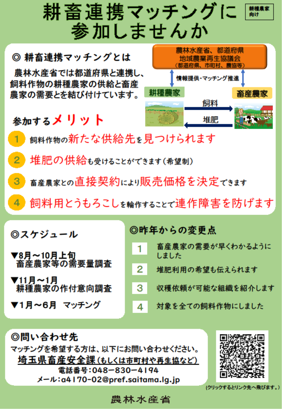 耕畜連携マッチングチラシ