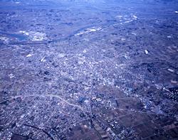 2000年ごろの空から見た幸手の大地