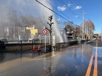 漏水事故の様子2
