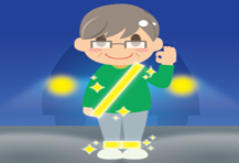 横断歩道を渡る子どものイラスト