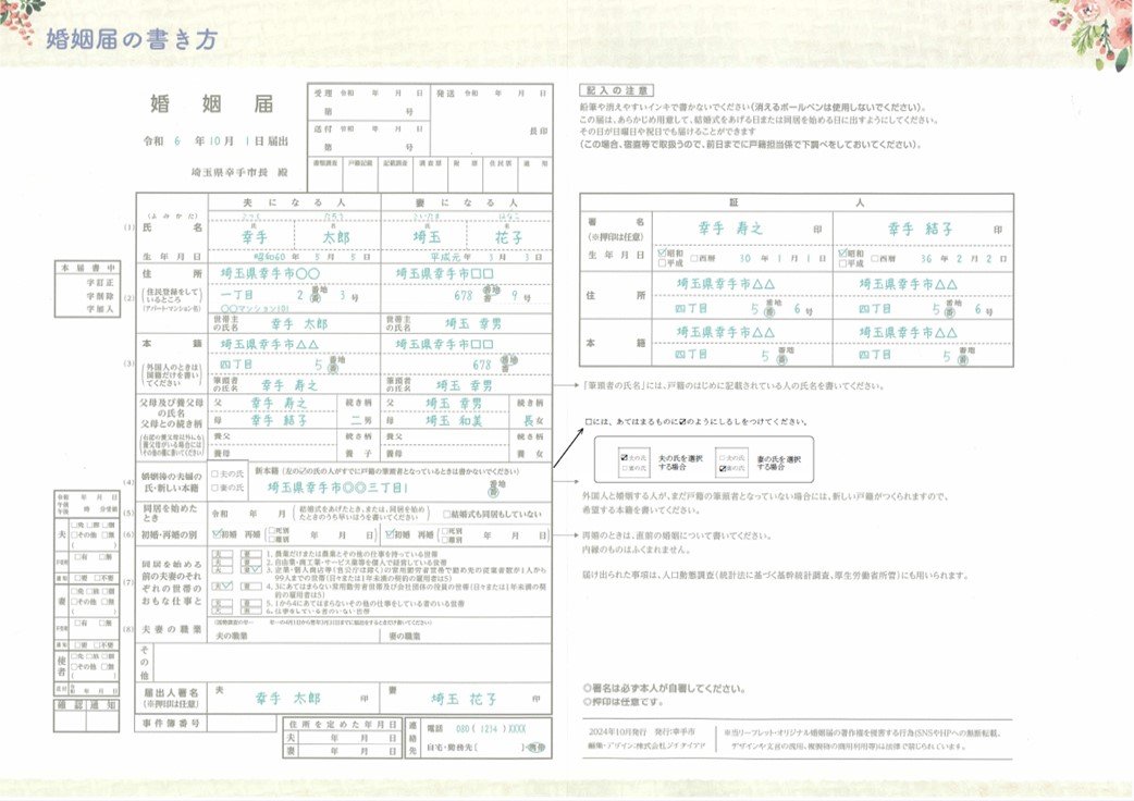 婚姻届の書き方