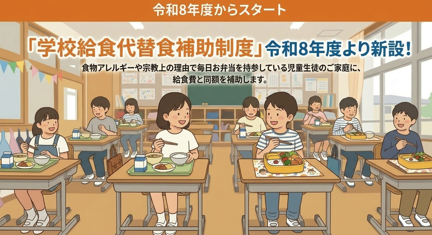 学校給食代替食補助制度のイメージ画像