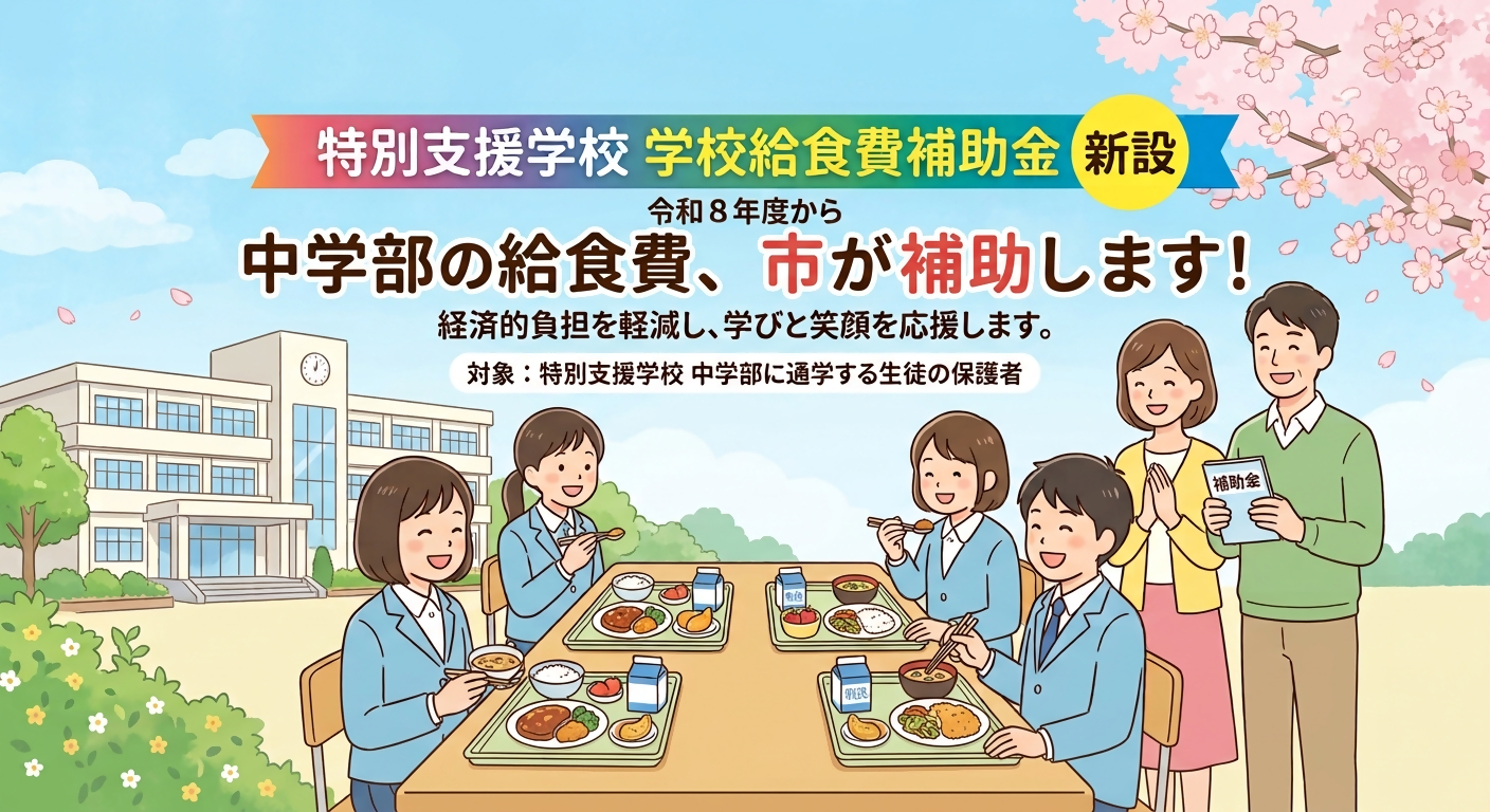 特別支援学校学校給食費補助金のイメージ図