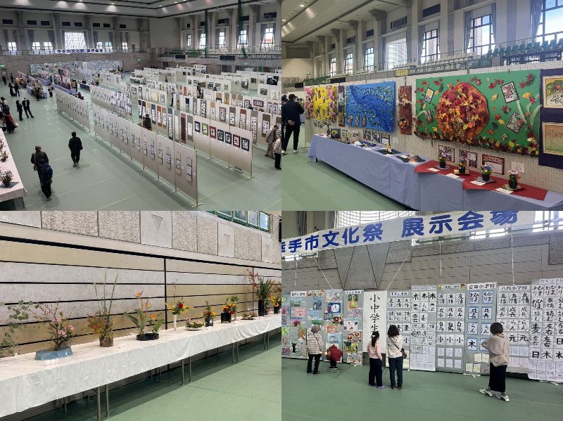 令和7年度幸手市文化祭の展示部門の様子