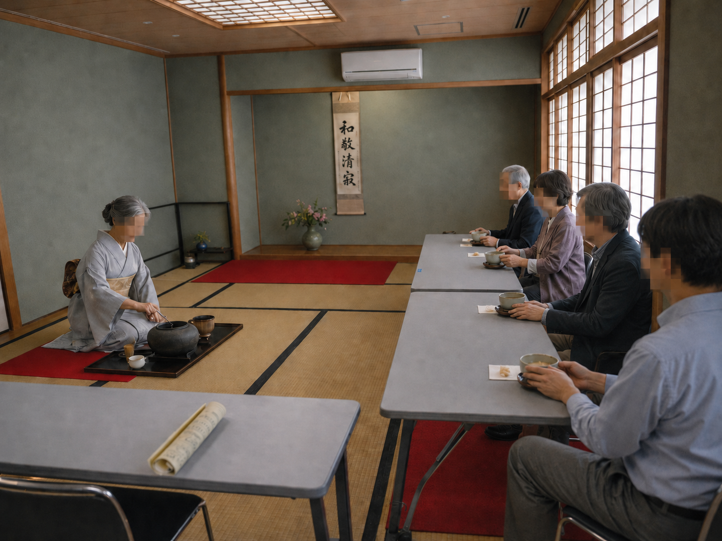 第64回(令和7年度)幸手市文化祭のお茶会の様子