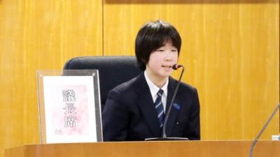 議長を務めた幸手中学校の木村議員