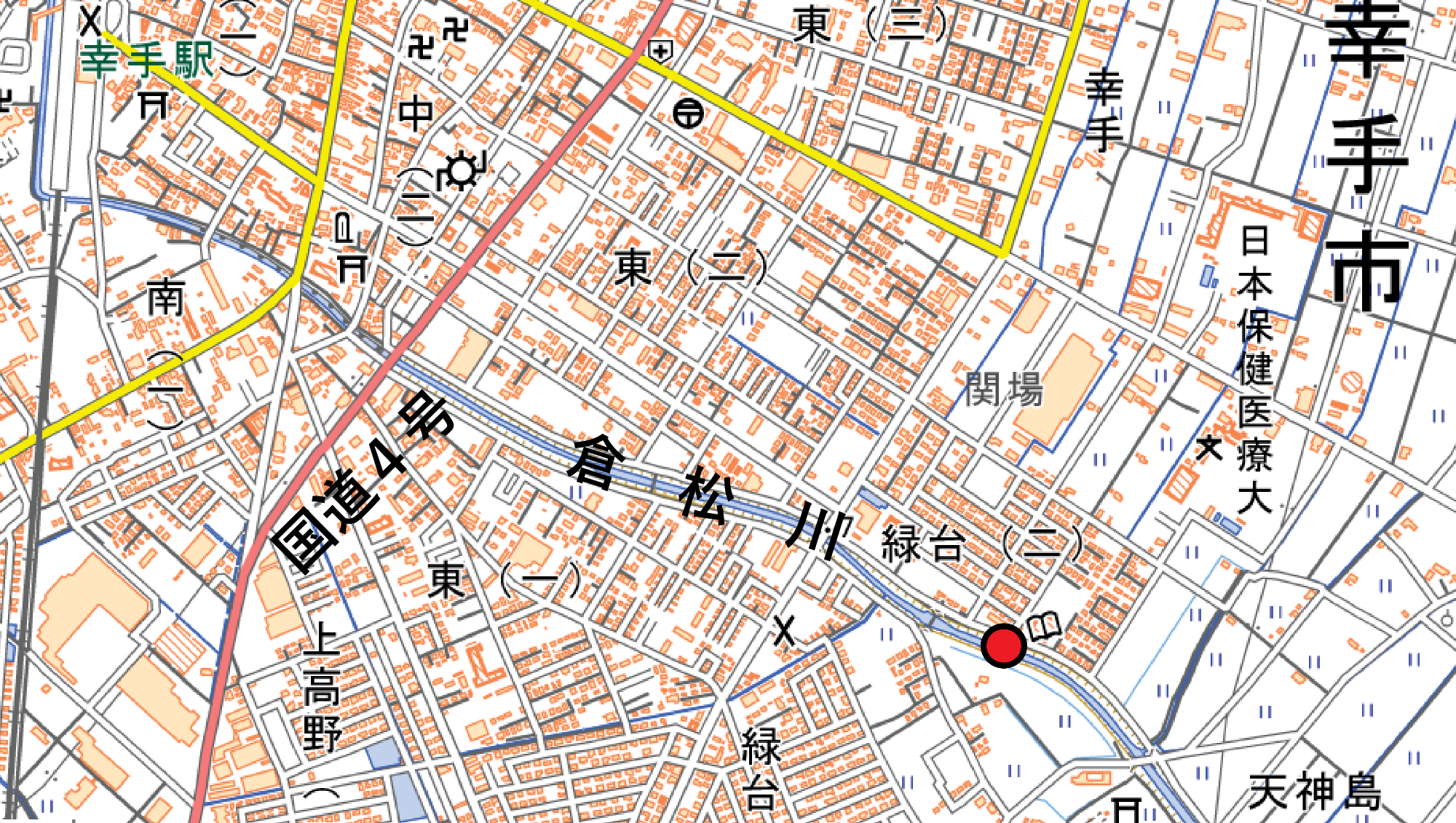 図書館脇に設置した排水ポンプ