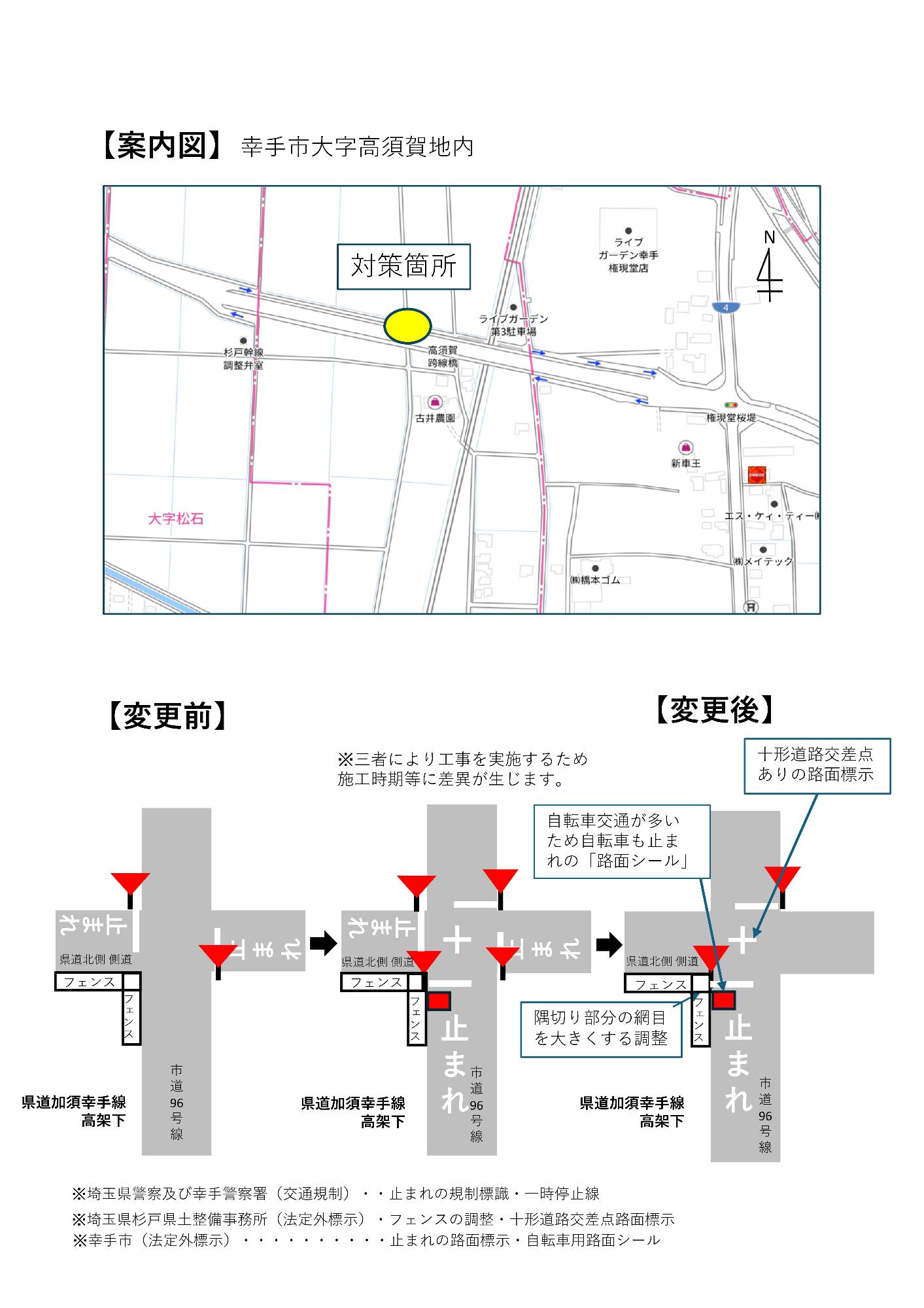 高須賀地区における交通安全対策の内容